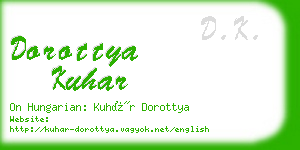 dorottya kuhar business card